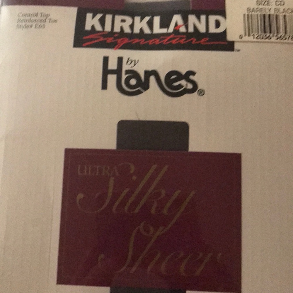 Kirkland black panty hose size CD,3pack NEW!
